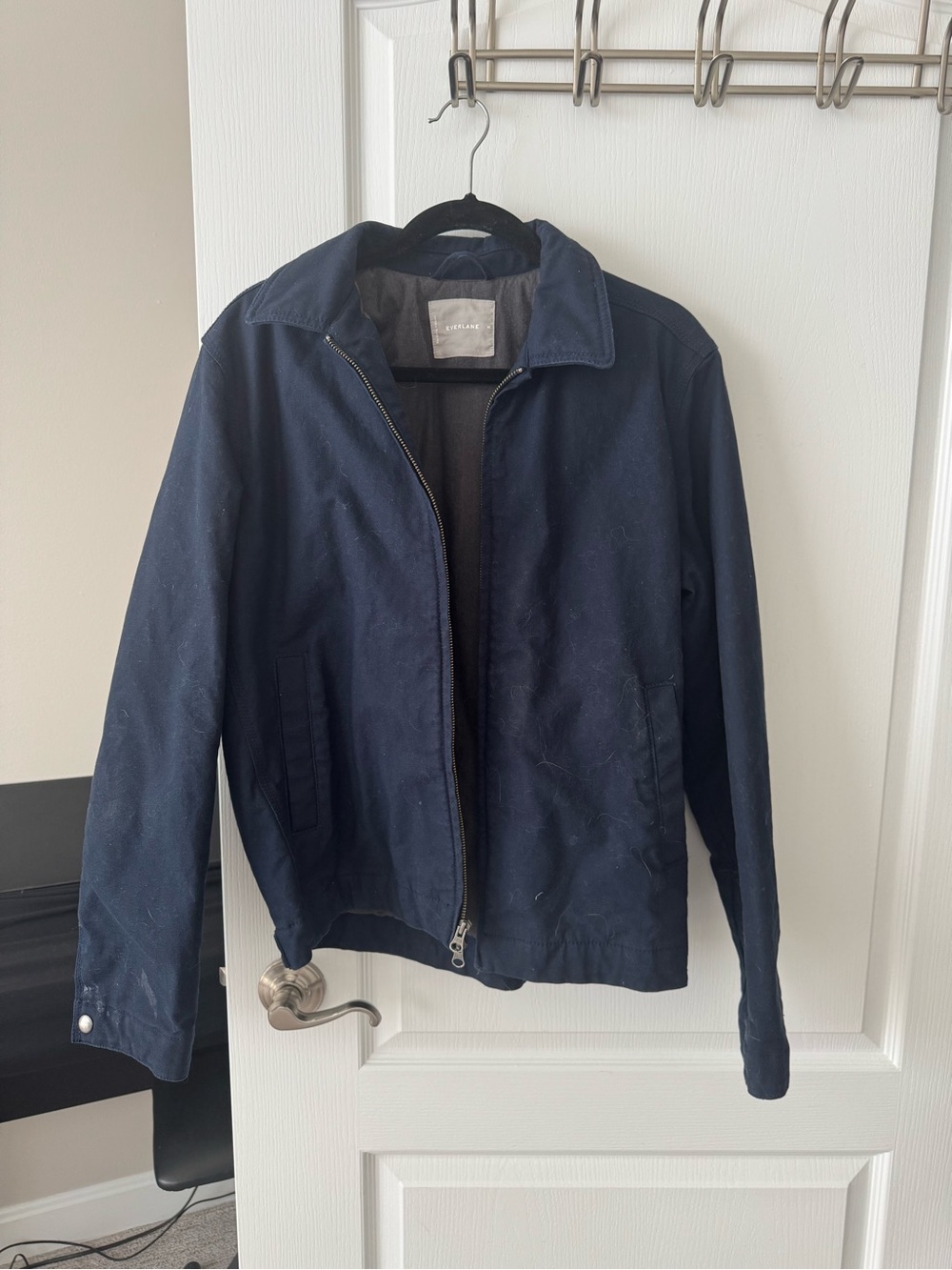 Everlane Men's Dark Navy Lightweight Zip Jacket